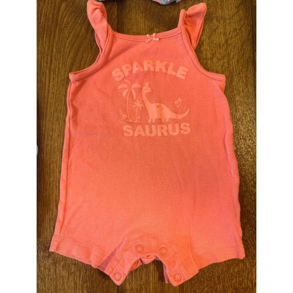 Carters Baby Girl Clothes Lot 3‎ Months Rompers Outfits Summer Shorts One Pieces